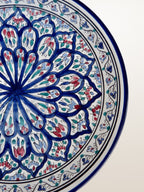 Set de trois plats en céramique peinte espagnole - ⌀ 23, 26 et 32 cm