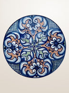 Set de trois plats en céramique peinte espagnole - ⌀ 23, 26 et 32 cm