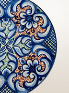 Set de trois plats en céramique peinte espagnole - ⌀ 23, 26 et 32 cm
