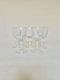 Set de cinq verres à vin
