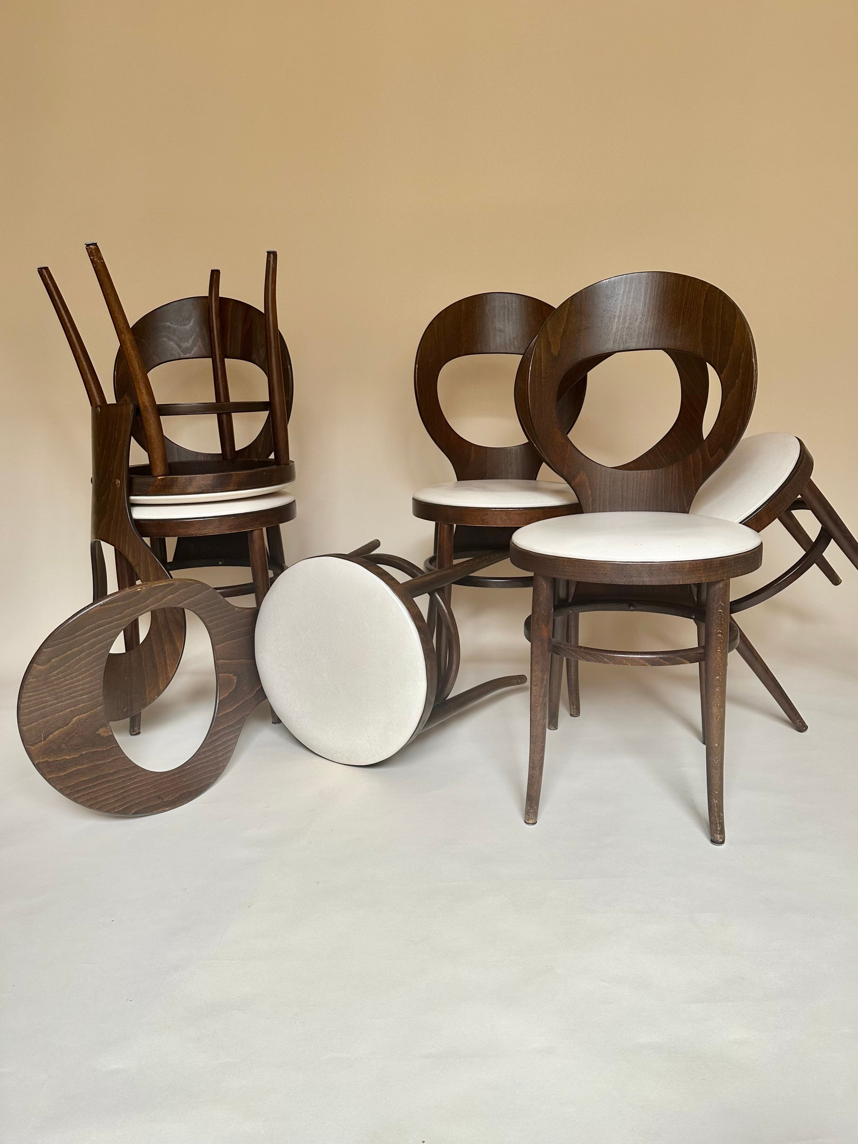 Set de six chaises Mouette attr. à Baumann