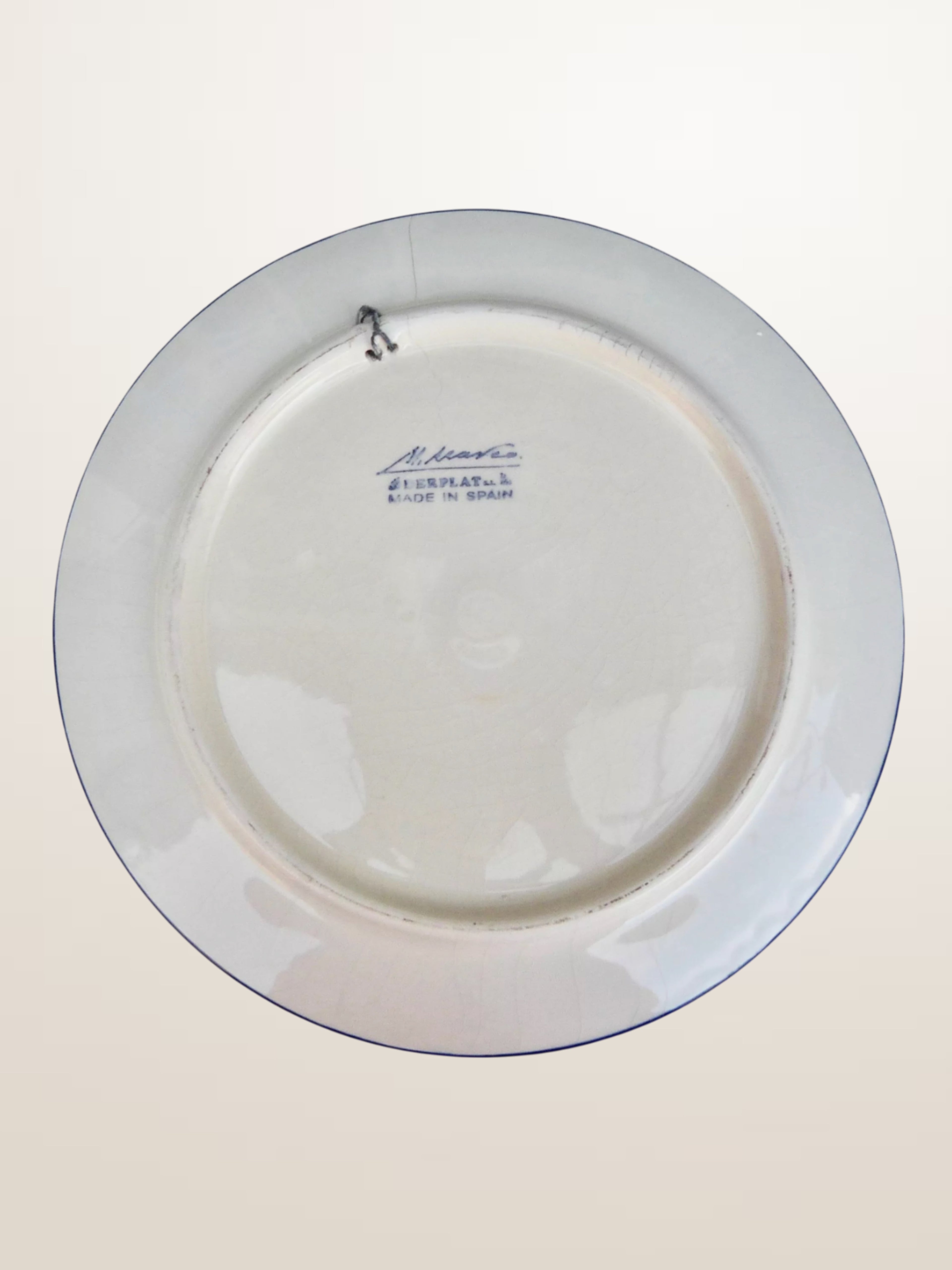 Set de trois plats en céramique peinte espagnole - ⌀ 23, 26 et 32 cm