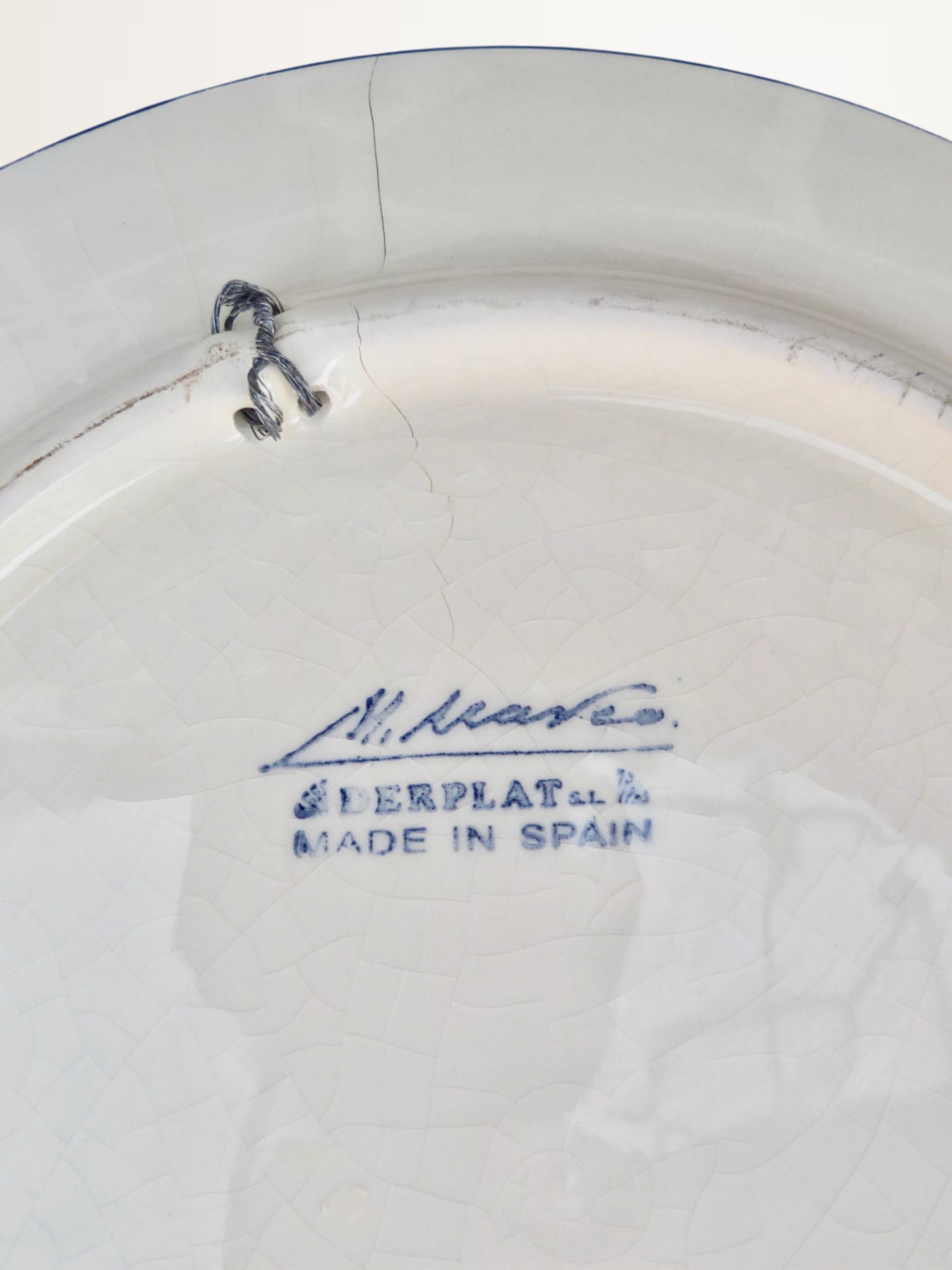Set de trois plats en céramique peinte espagnole - ⌀ 23, 26 et 32 cm