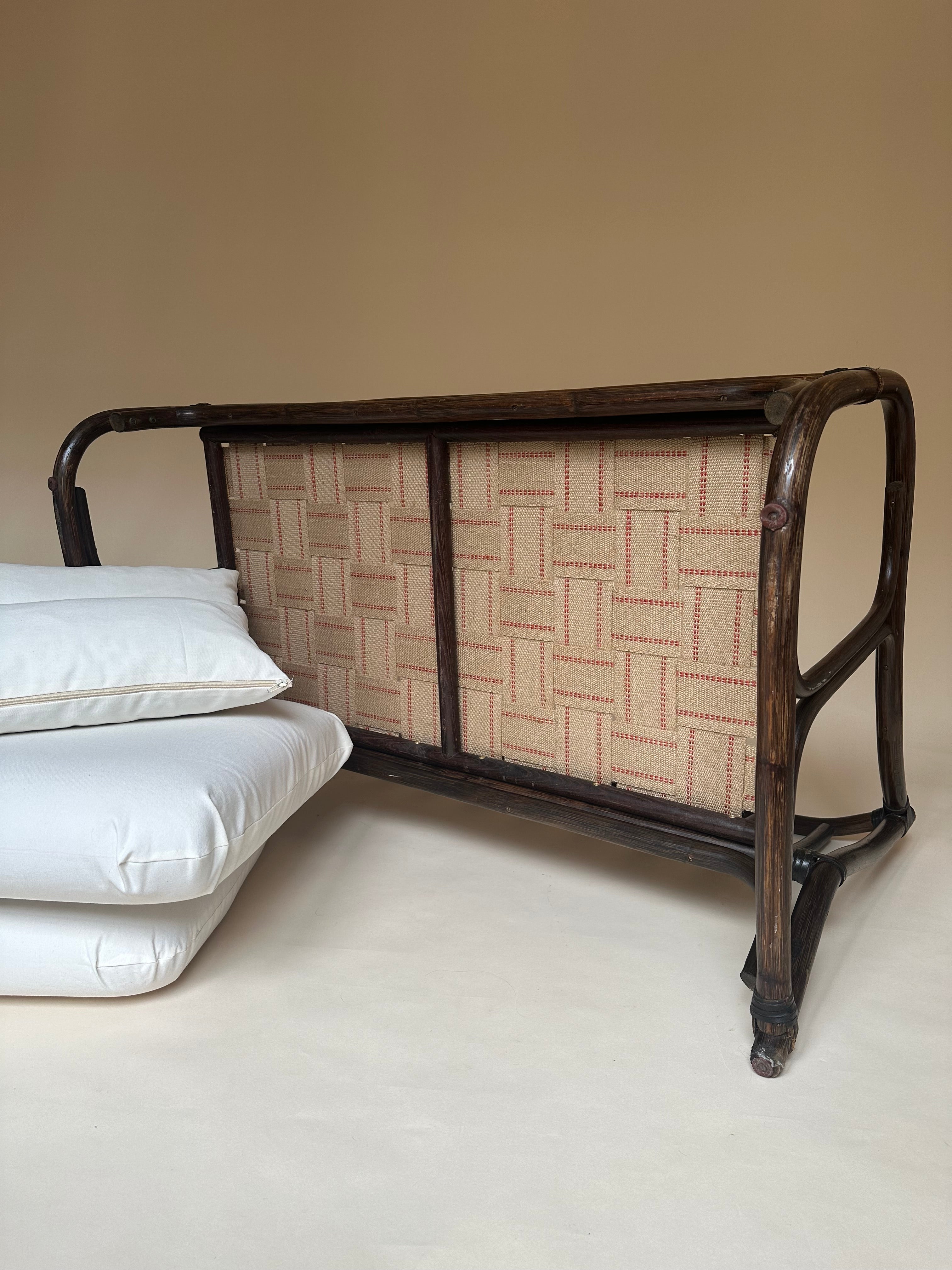 Banquette en rotin deux places