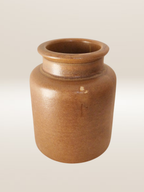 Ensemble de cinq pots en grès vernissé