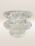 Paire de bougeoirs en verre