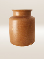Ensemble de cinq pots en grès vernissé