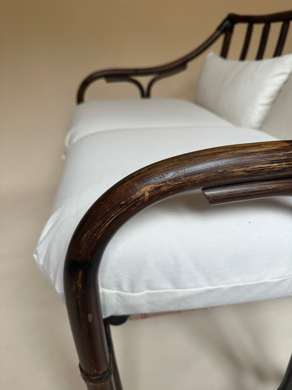 Banquette en rotin deux places