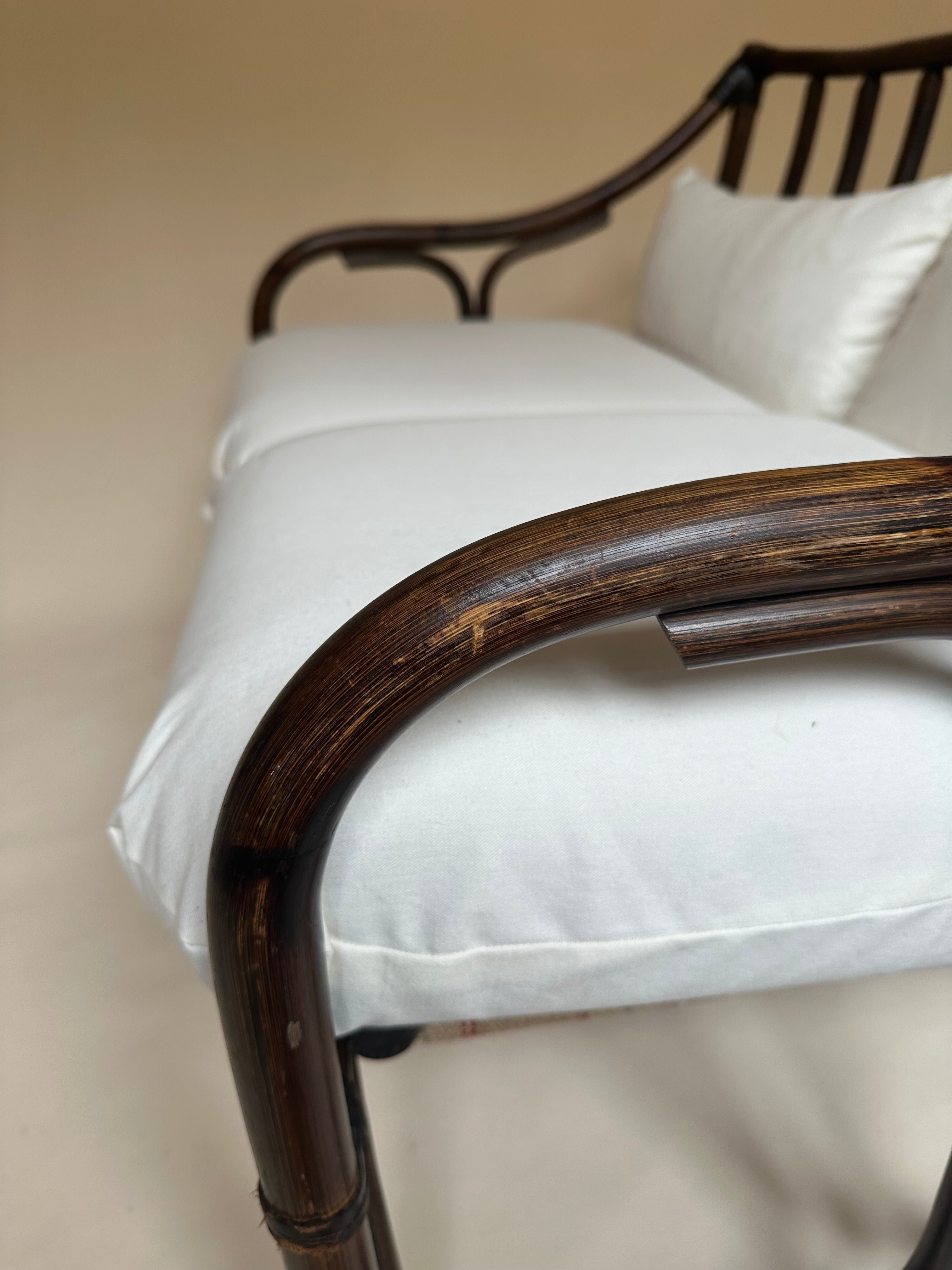 Banquette en rotin deux places