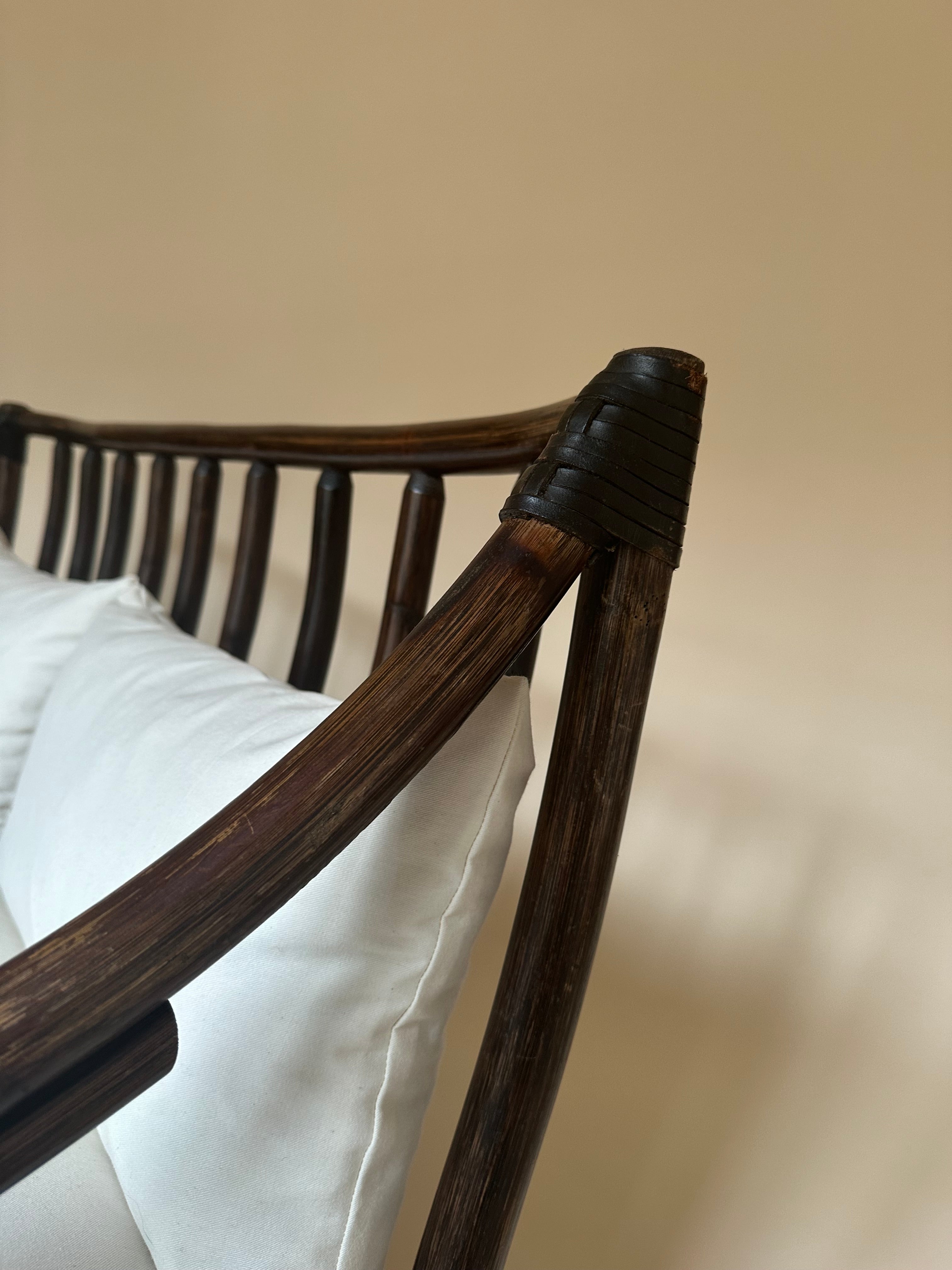 Banquette en rotin deux places