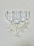 Set de six verres à vin blanc mouchetés