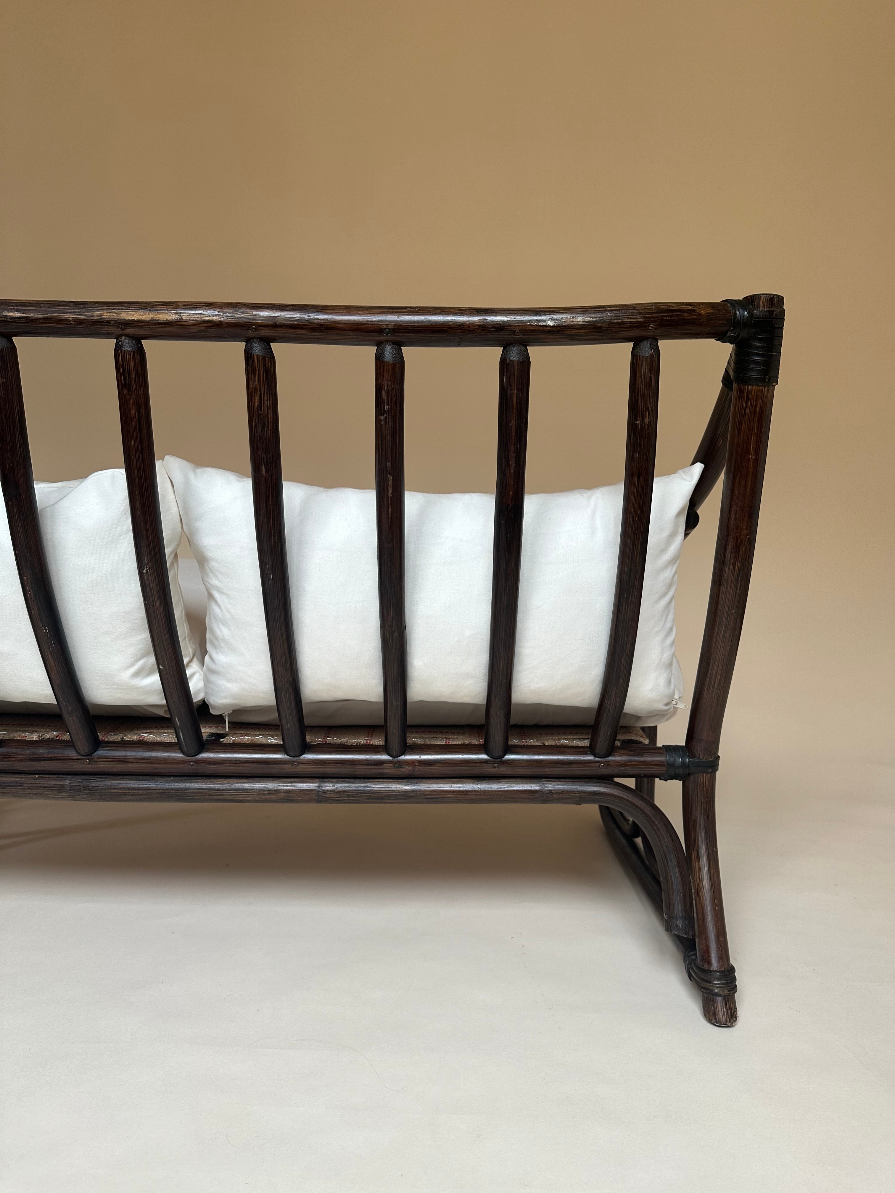 Banquette en rotin deux places