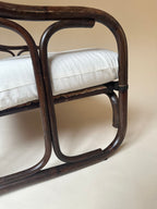 Banquette en rotin deux places