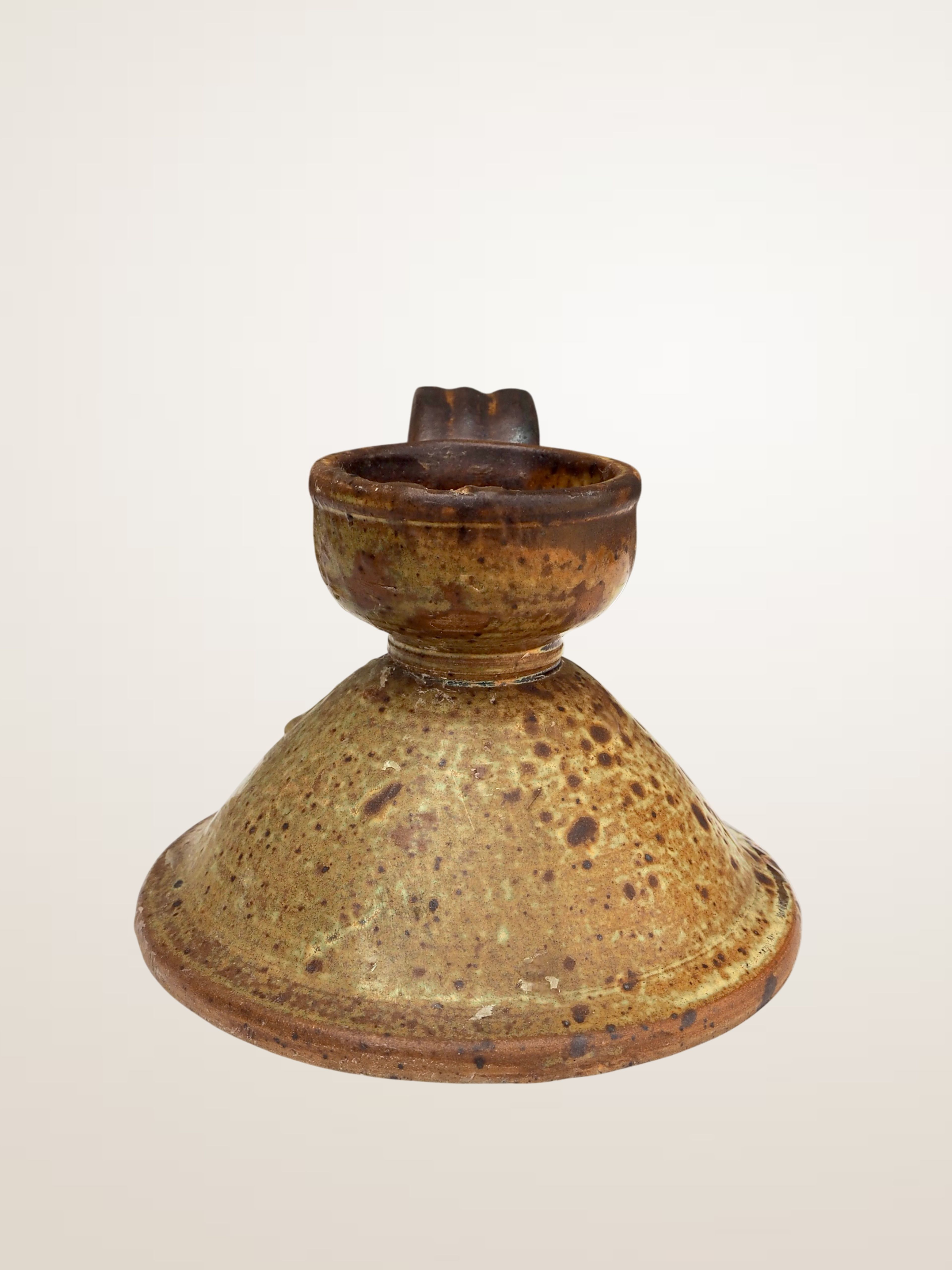 Bougeoir en grès artisanal