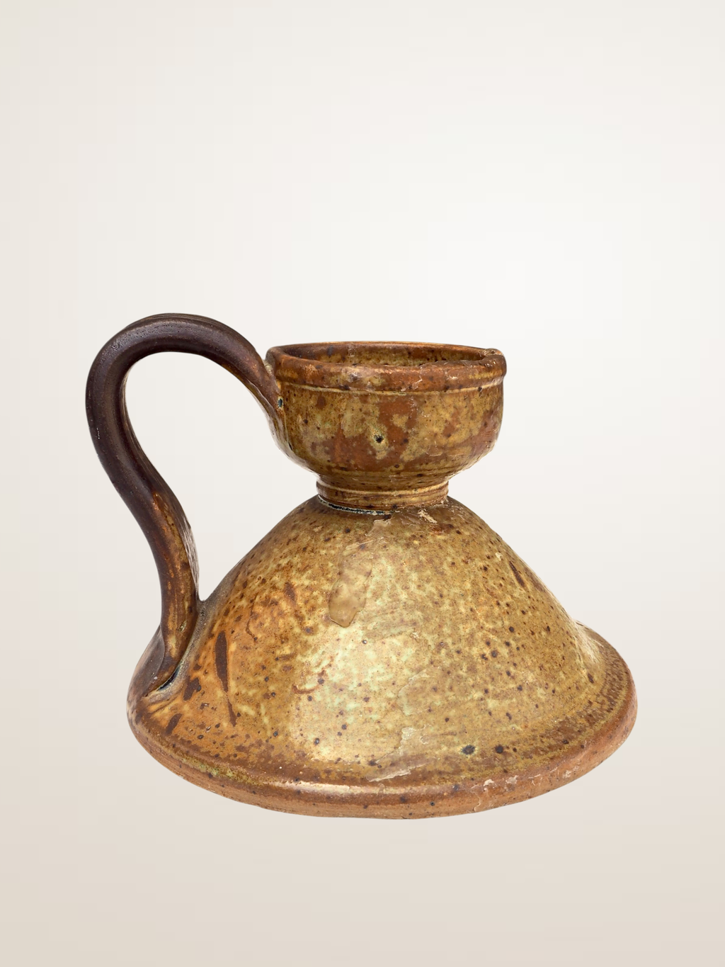 Bougeoir en grès artisanal