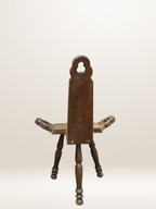 Chaise paysanne tripode en bois