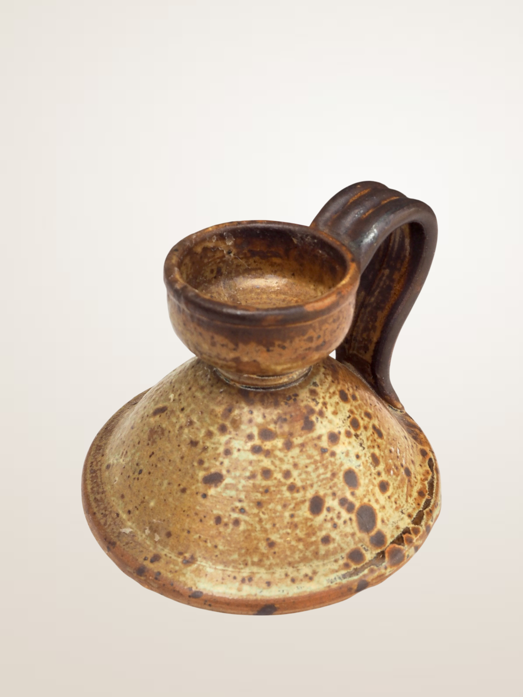 Bougeoir en grès artisanal