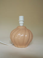 Lampe en céramique avec abat-jour en coton vichy