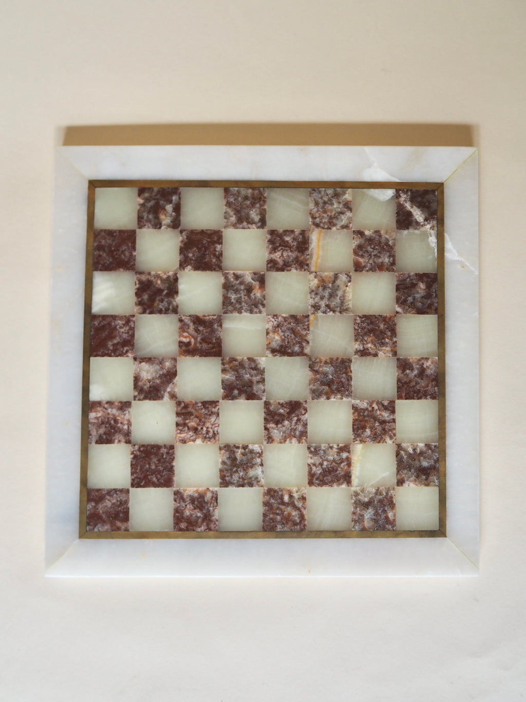Jeu d'échecs en onyx et marbre