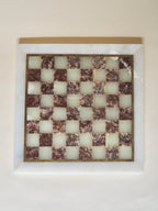 Jeu d'échecs en onyx et marbre