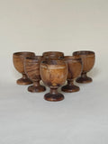 Set de six coquetiers en bois