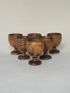 Set de six coquetiers en bois