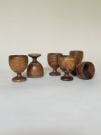 Set de six coquetiers en bois