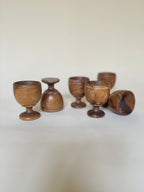 Set de six coquetiers en bois
