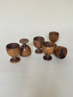 Set de six coquetiers en bois