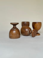 Set de six coquetiers en bois