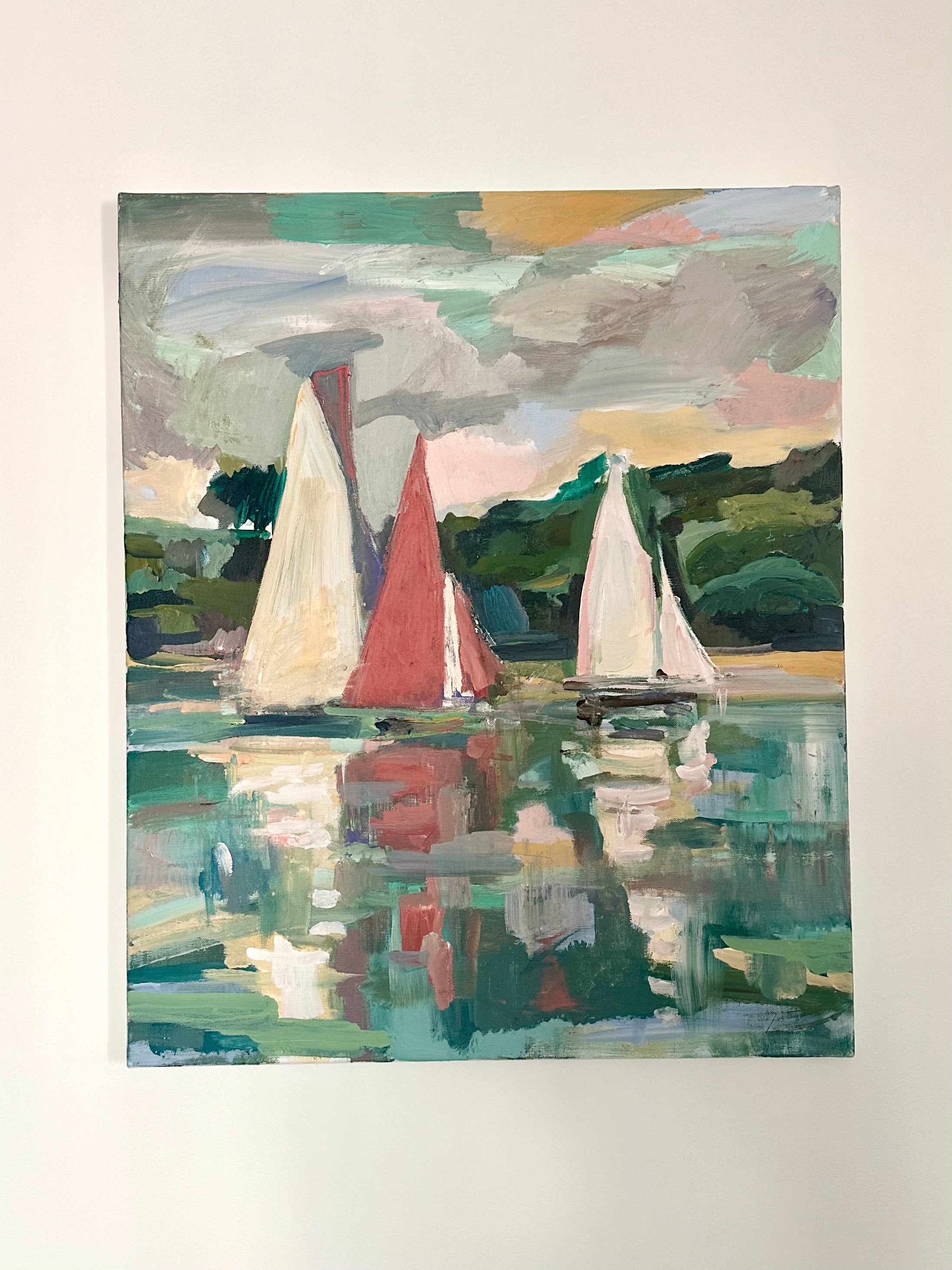 Huile sur toile voiliers