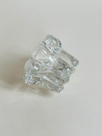 Bougeoir en verre moulé