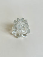 Bougeoir en verre moulé