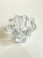 Bougeoir en verre moulé