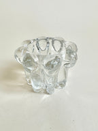 Bougeoir en verre moulé