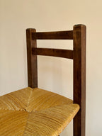 Set de quatre chaises paysannes paillées