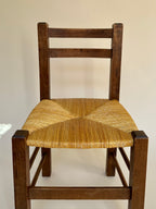 Set de quatre chaises paysannes paillées