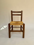 Set de quatre chaises paysannes paillées