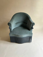 Fauteuils crapauds en velours bleu