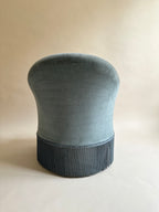 Fauteuils crapauds en velours bleu