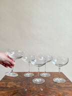 Set de cinq coupes à champagne