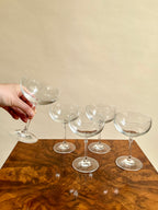 Set de cinq coupes à champagne
