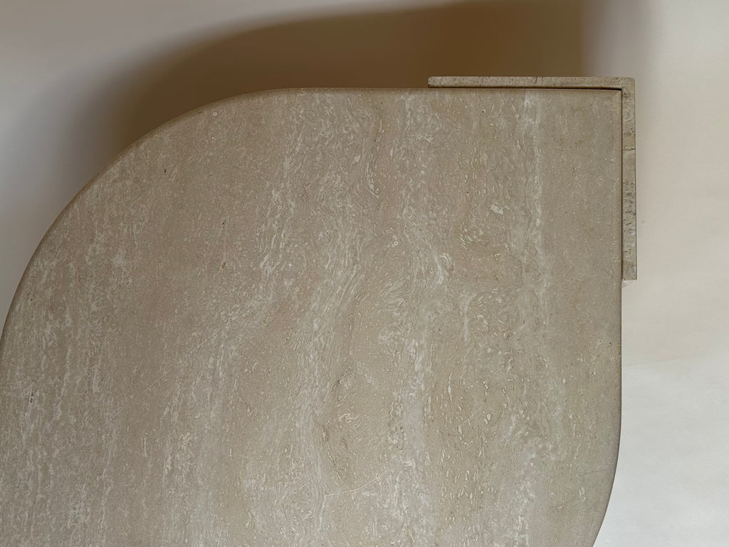 Table basse oeil en travertin