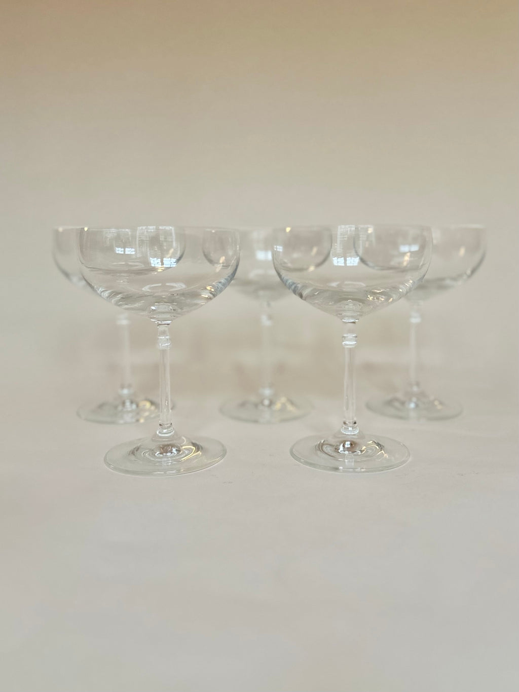 Set de cinq coupes à champagne
