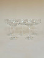 Set de cinq coupes à champagne