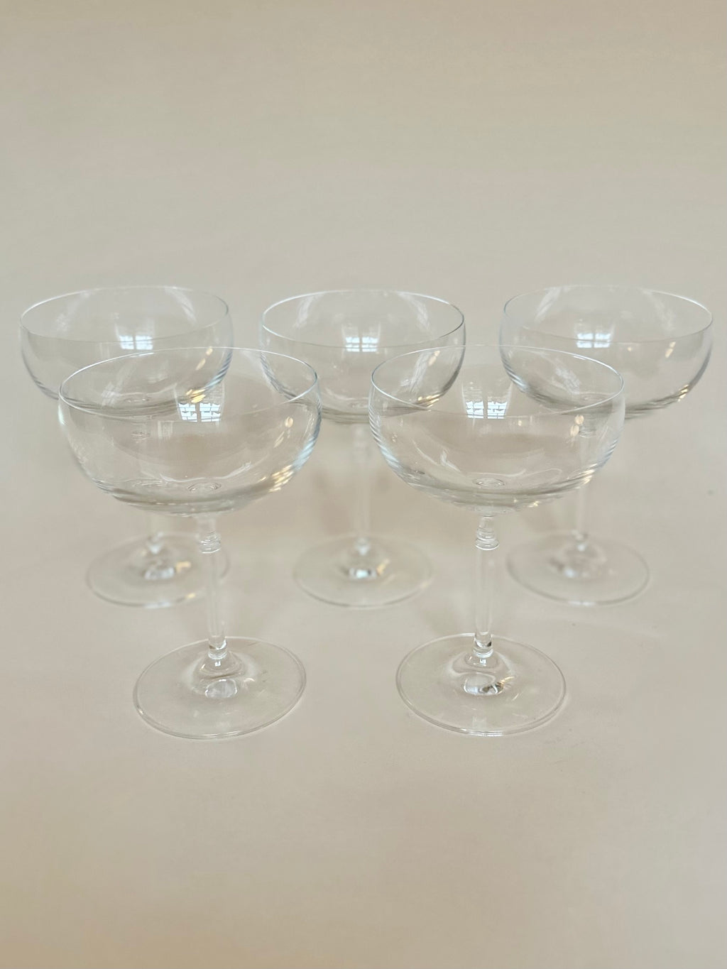 Set de cinq coupes à champagne