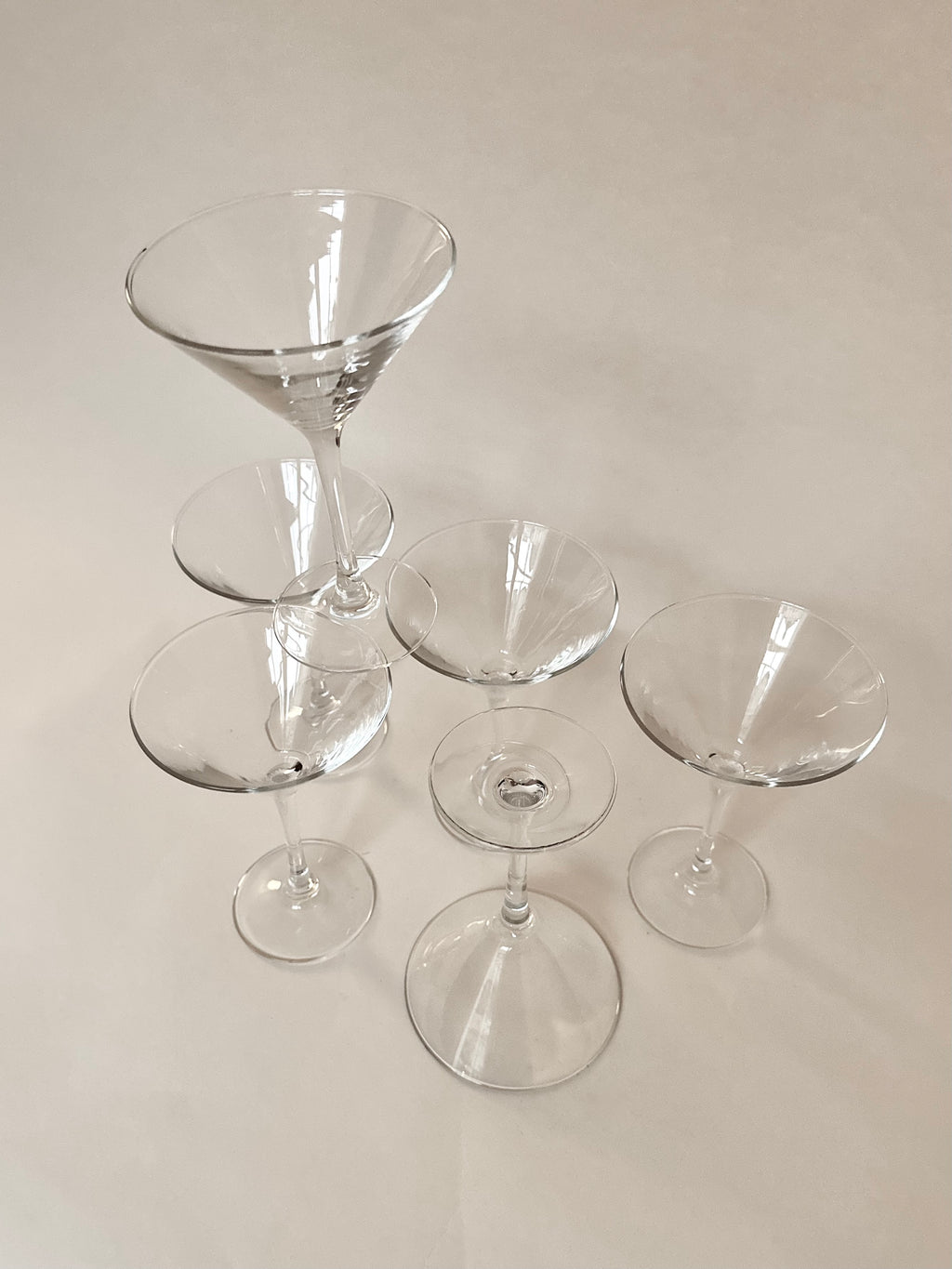 Set de six verres à martini