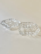 Duo de cendriers en cristal