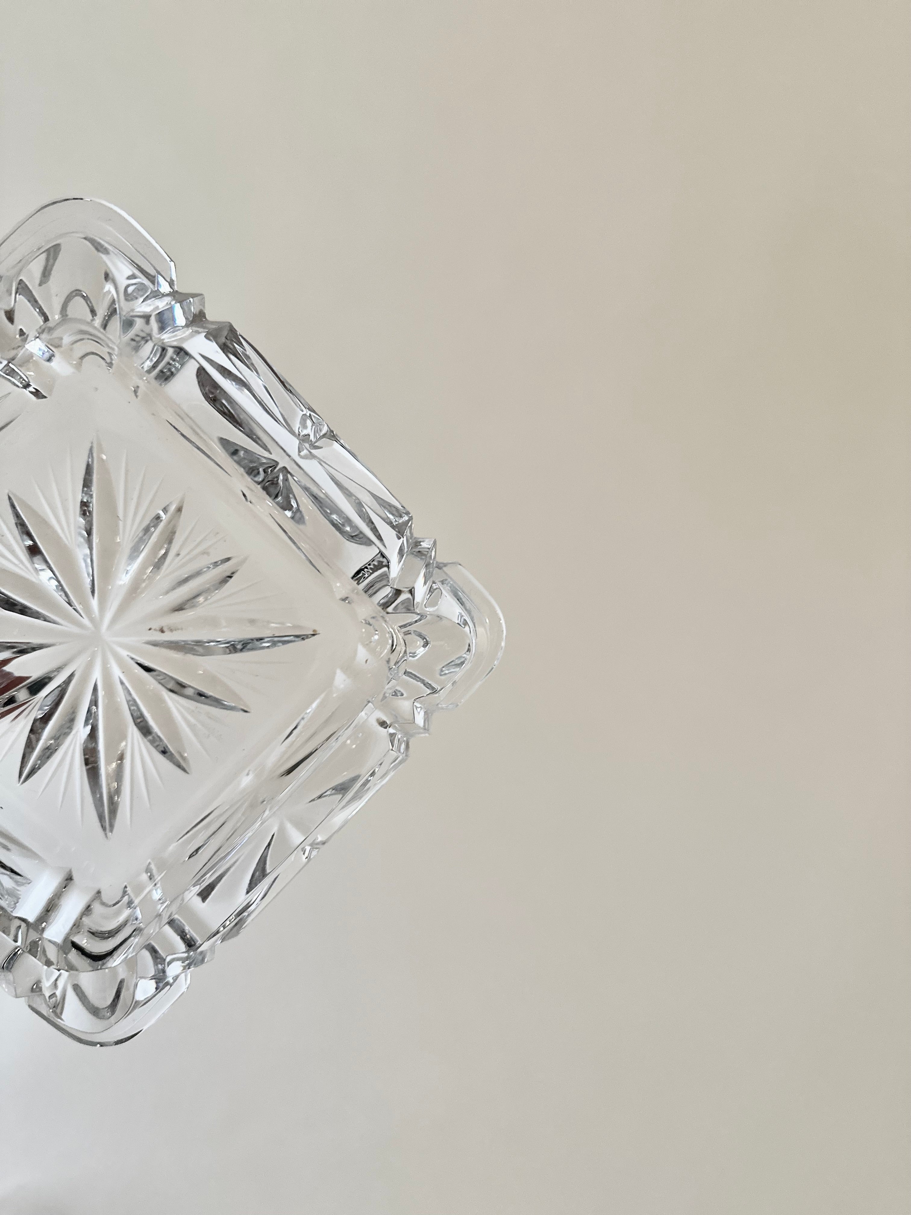 Duo de cendriers en cristal