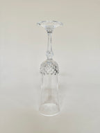 Set de cinq flûtes en verre